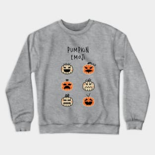 Pumpkin Halloween Emojis! Crewneck Sweatshirt